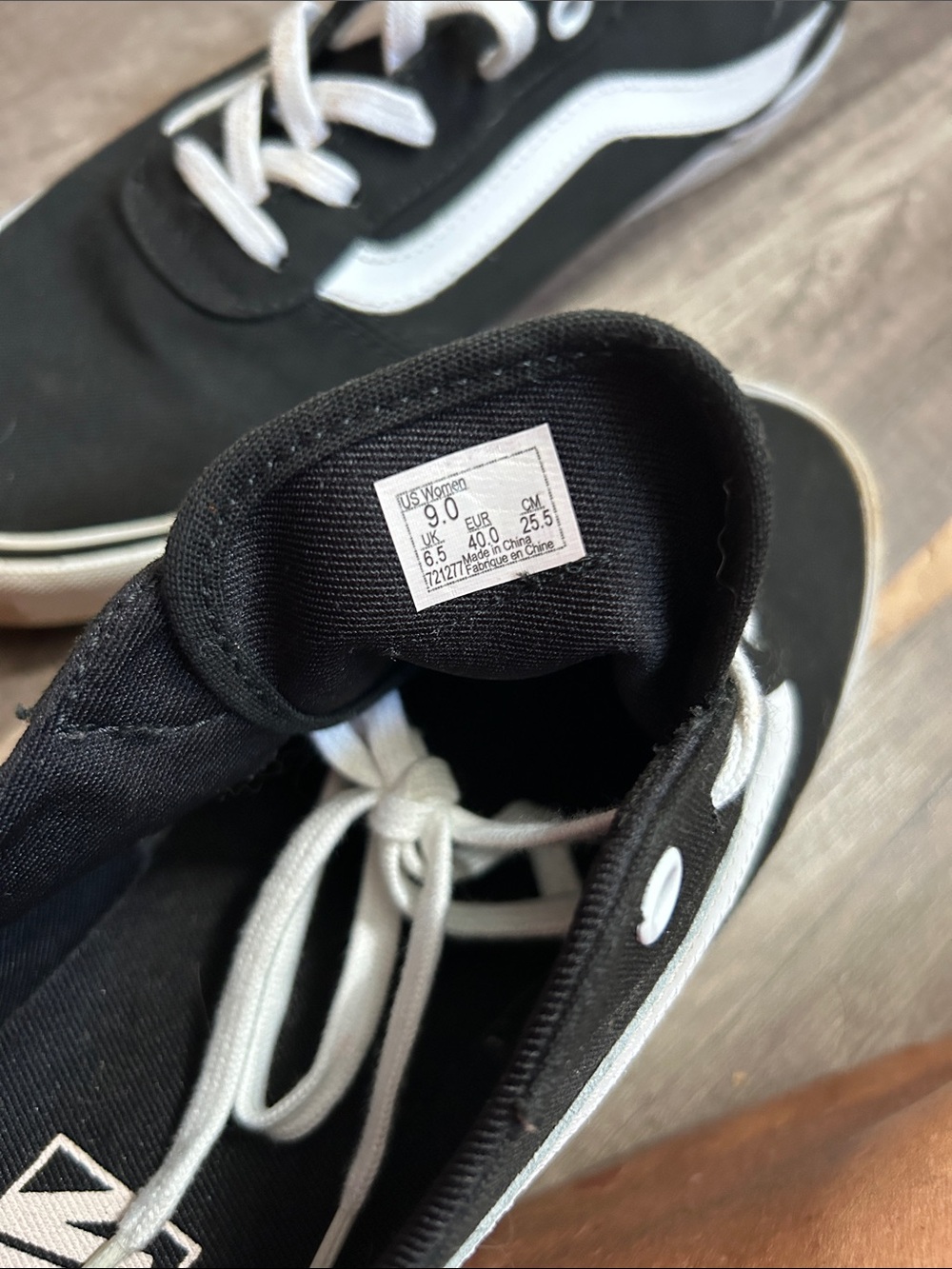 Vans Kids Black and White Low-Top Skate Sneakers